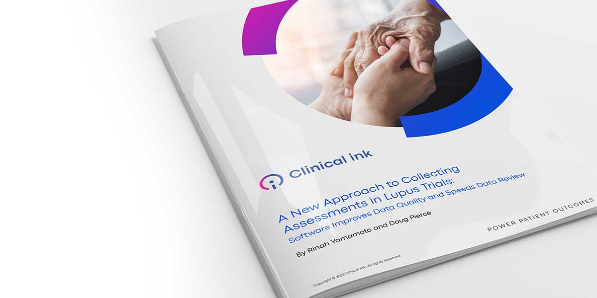 A print copy of the study “A New Approach to Collecting Assessment in Lupus Trials” by Clinical ink.