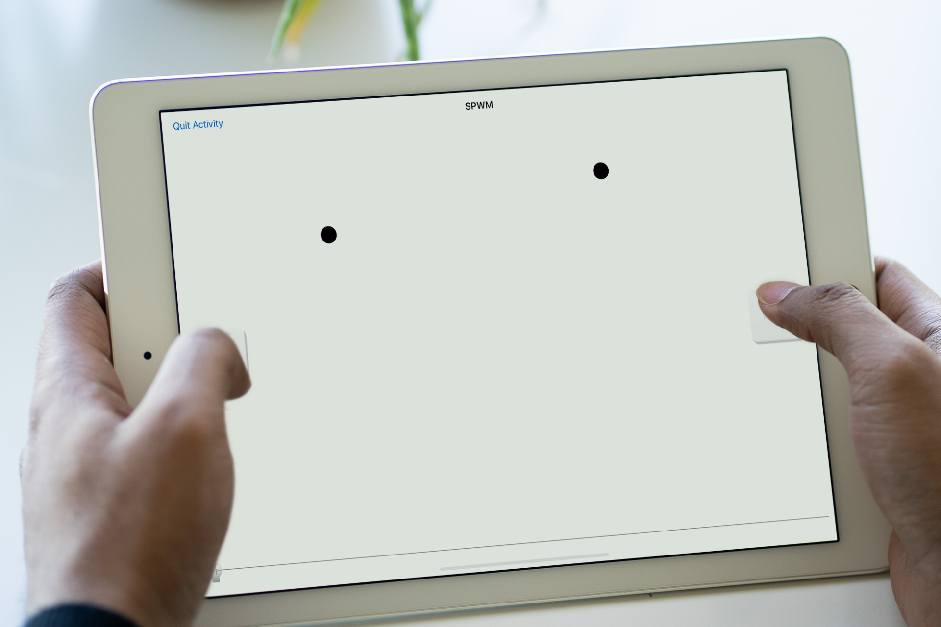 Landing page art – canabis A person using a tablet device in landscape mode.